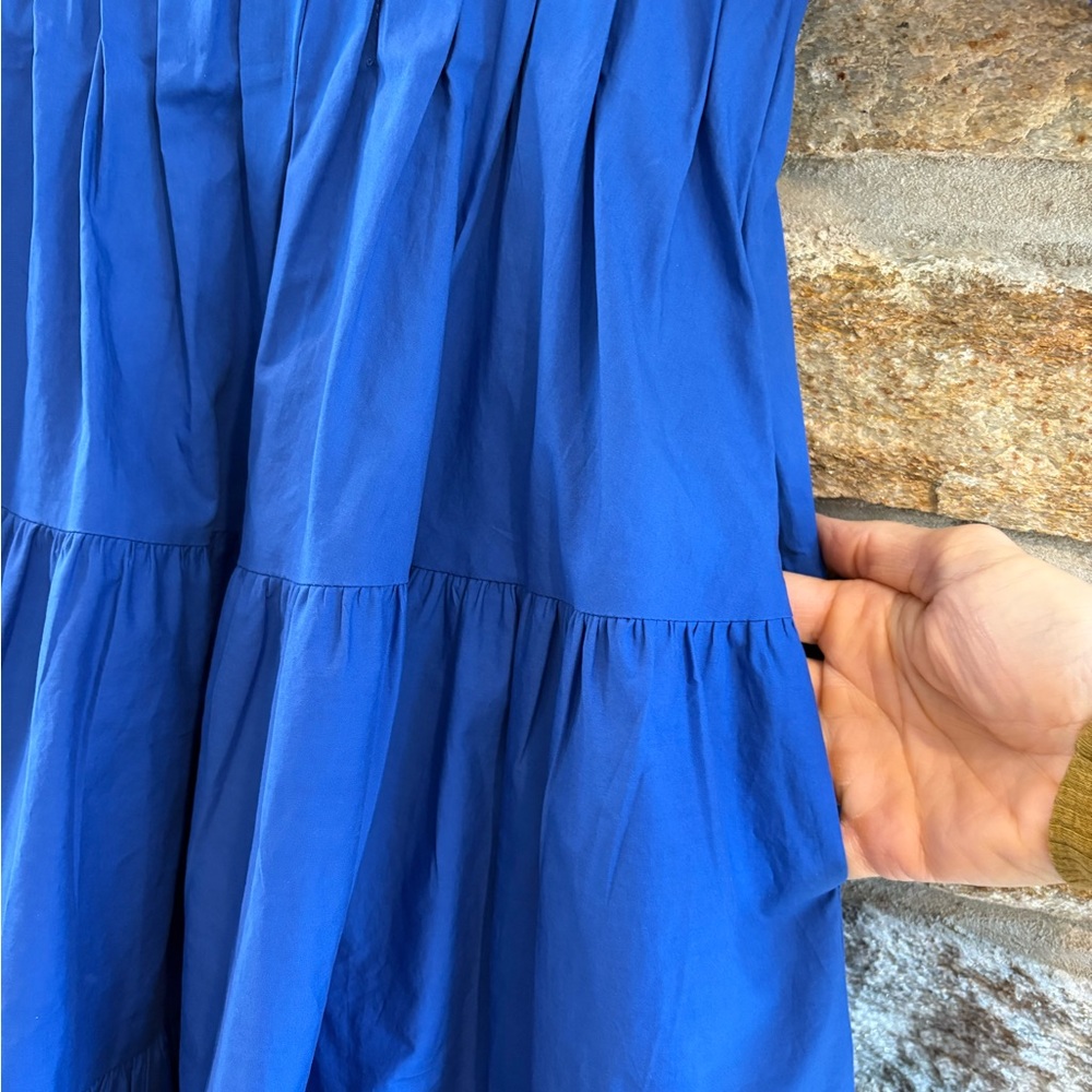 Peruvian Connection Eloise Dress in Cobalt Blue Size XS tiered skirt pockets - Picture 6 of 8